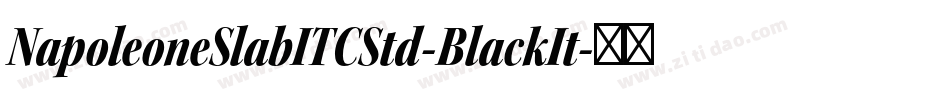 NapoleoneSlabITCStd-BlackIt字体转换