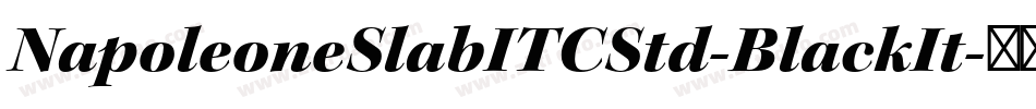 NapoleoneSlabITCStd-BlackIt字体转换