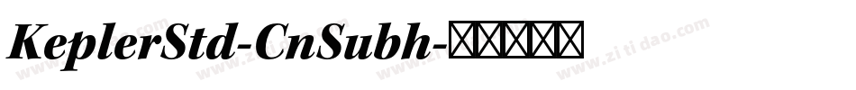 KeplerStd-CnSubh字体转换