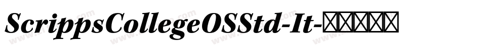ScrippsCollegeOSStd-It字体转换