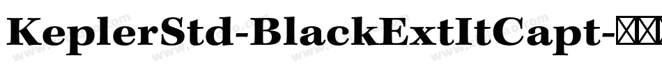 KeplerStd-BlackExtItCapt字体转换