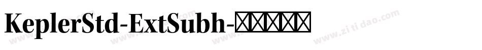 KeplerStd-ExtSubh字体转换