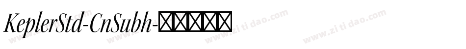 KeplerStd-CnSubh字体转换