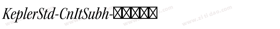 KeplerStd-CnItSubh字体转换