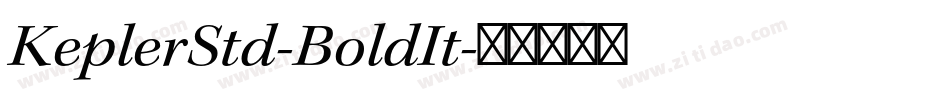 KeplerStd-BoldIt字体转换