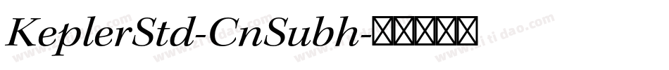 KeplerStd-CnSubh字体转换