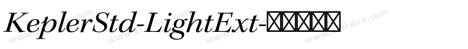 KeplerStd-LightExt字体转换