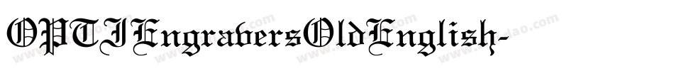 OPTIEngraversOldEnglish字体转换