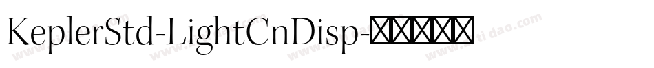 KeplerStd-LightCnDisp字体转换