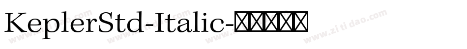 KeplerStd-Italic字体转换