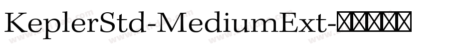 KeplerStd-MediumExt字体转换