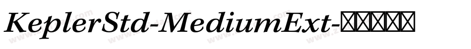 KeplerStd-MediumExt字体转换