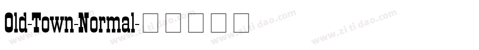 Old-Town-Normal字体转换