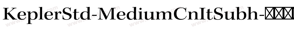 KeplerStd-MediumCnItSubh字体转换