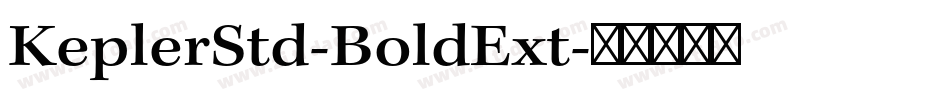 KeplerStd-BoldExt字体转换