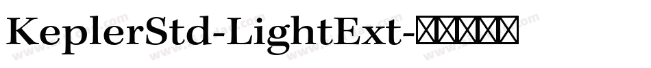 KeplerStd-LightExt字体转换