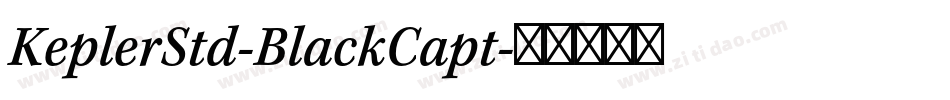 KeplerStd-BlackCapt字体转换