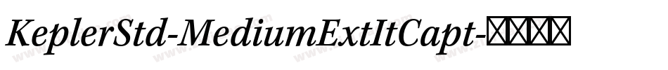 KeplerStd-MediumExtItCapt字体转换