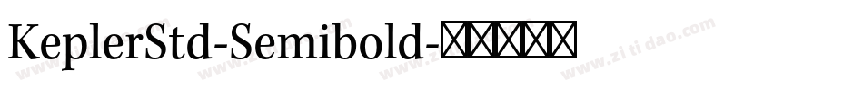 KeplerStd-Semibold字体转换