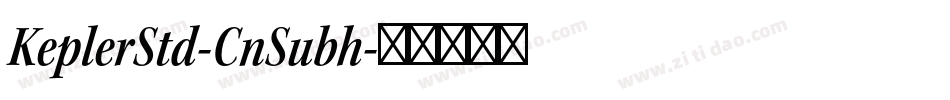 KeplerStd-CnSubh字体转换
