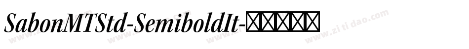 SabonMTStd-SemiboldIt字体转换