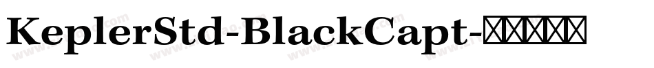KeplerStd-BlackCapt字体转换