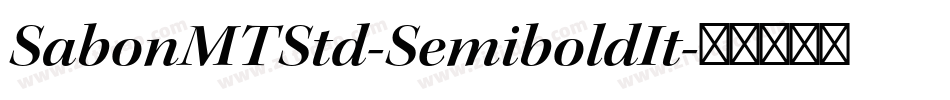SabonMTStd-SemiboldIt字体转换