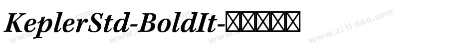 KeplerStd-BoldIt字体转换