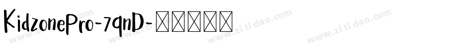 KidzonePro-7qnD字体转换