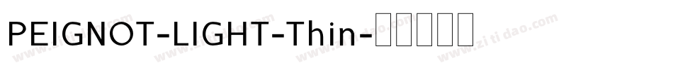 PEIGNOT-LIGHT-Thin字体转换