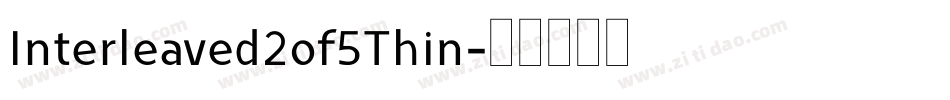 Interleaved2of5Thin字体转换