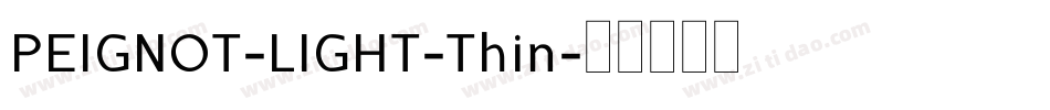 PEIGNOT-LIGHT-Thin字体转换