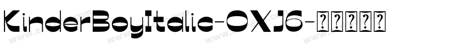 KinderBoyItalic-OXJ6字体转换