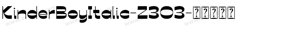 KinderBoyItalic-Z3O3字体转换