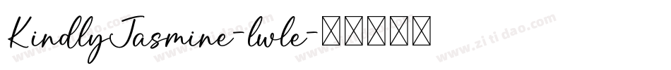 KindlyJasmine-lwle字体转换