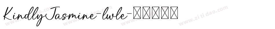 KindlyJasmine-lwle字体转换