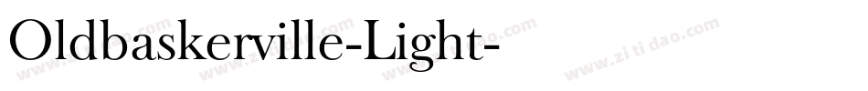 Oldbaskerville-Light字体转换