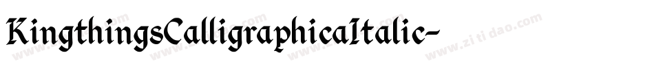 KingthingsCalligraphicaItalic-WJo4字体转换