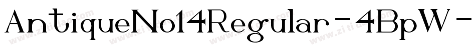 AntiqueNo14Regular-4BpW字体转换