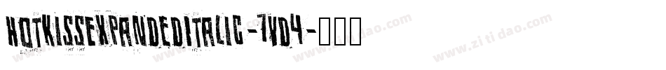 HotKissExpandedItalic-7Vd4字体转换