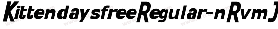 KittendaysfreeRegular-nRvmJ字体转换
