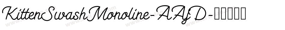 KittenSwashMonoline-AAjD字体转换