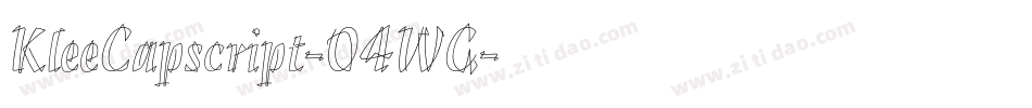 KleeCapscript-04WG字体转换