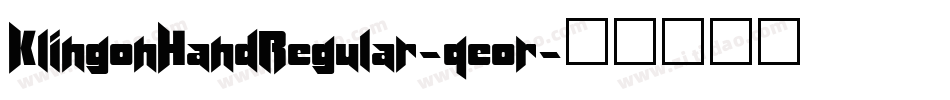 KlingonHandRegular-qeor字体转换