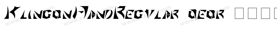 KlingonHandRegular-qeor字体转换