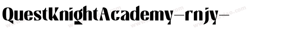 QuestKnightAcademy-rnjy字体转换