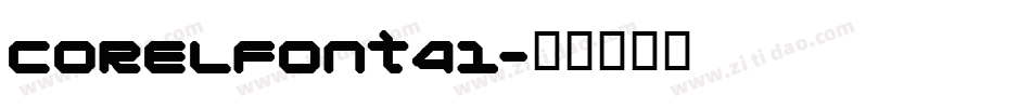 corelfont41字体转换
