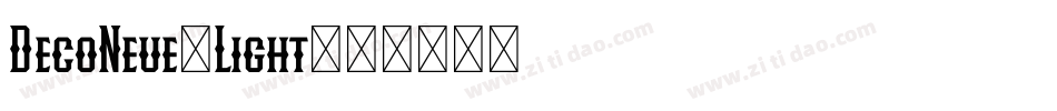 DecoNeue-Light字体转换