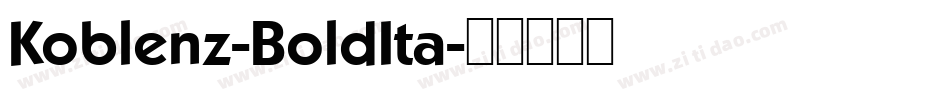 Koblenz-BoldIta字体转换