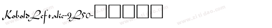 KoboldLeftalic-9L50字体转换